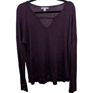Moral Fiber Purple V-Neck Knit Sweater 💜